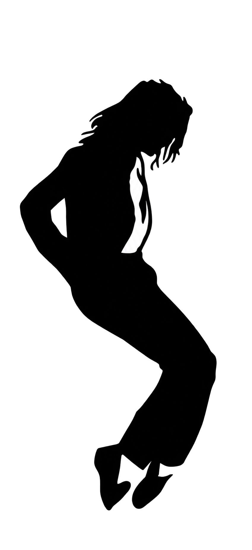 Silhouette de danseur sur la pointe des pieds
